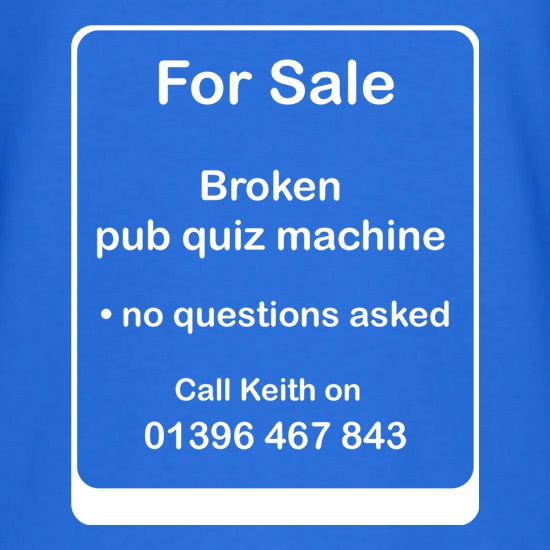 Broken Pub Quiz Machine t shirt